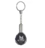 American Shorthair - Fob with cat photo, crystal key ring in gift box, unique gift by Art-Dog brand