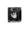 Balinais - Bougeoir avec photo de chat, porte bougie en cristal, cadeau personnalisé par la marque Art-Dog