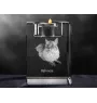 Balinais - Bougeoir avec photo de chat, porte bougie en cristal, cadeau personnalisé par la marque Art-Dog