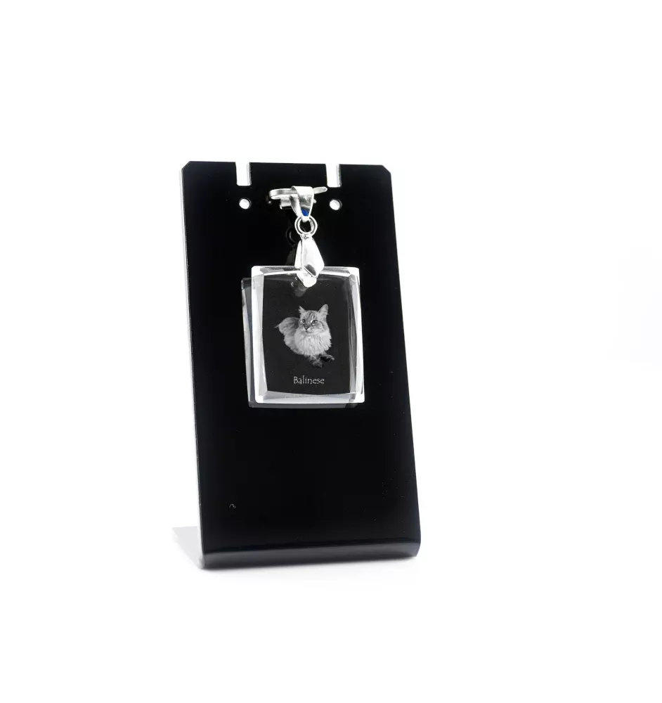 Balinese left - Crystal cat pendant, photo necklace, unique jewellery by Art-Dog