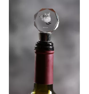 Balinais gauche - Bouchon de bouteille, bouchon de vin en cristal avec photo de chat, cadeau personnalisé pour barman par la marque Art-Dog