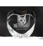 Amerykański krótkowłosy serce kryształowe z kotem Art-Dog