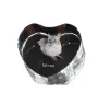 Balinese left - crystal clock with a picture of a cat, heart-shaped shelf clock, personalized standing clock by Art-Dog brand