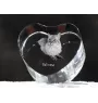 Balinese left - crystal clock with a picture of a cat, heart-shaped shelf clock, personalized standing clock by Art-Dog brand