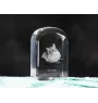 Balinais gauche - un cube en cristal avec une photo, une photo de chat dans le cristal, un presse-papiers cubique de la marque Art-Dog