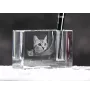 American Shorthair - Pen stand, crystal organiser with cat photo, unique desk decoration by Art-Dog brand