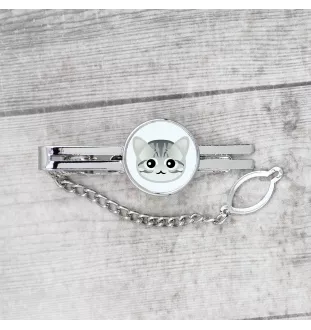 Amerykański krótkowłosy spinka z kotem Art-Dog