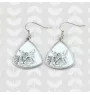 Balinese left - cat earrings, hanging earrings with a picture, personalized jewelry with Art-Dog brand print.