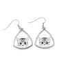 American Shorthair - elegant metal earrings as a gift from the Art-Dog brand