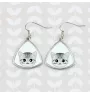 American Shorthair - elegant metal earrings as a gift from the Art-Dog brand