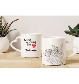 Kot balijski kubek z kotem good morning serce Art-Dog