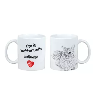Balinese - Tasse mit Katze, Tasse mit Bild, personalisiertes Geschenk der Marke Art-Dog
