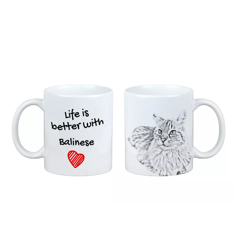 Balinese - Tasse mit Katze, Tasse mit Bild, personalisiertes Geschenk der Marke Art-Dog