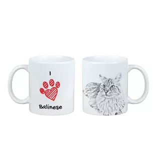 Balinais - tasse avec un chat, une tasse adorable avec une illustration, un cadeau avec votre photo de la marque Art-Dog