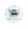 American Shorthair - MDF clock with graphics and the Art-Dog brand name