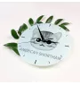 Américain à poil court - horloge MDF avec graphisme et logo de la marque Art-Dog