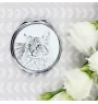 Balinese left - pocket mirror with a cat, personalized mirror for a purse, compact mirror with Art-Dog brand print