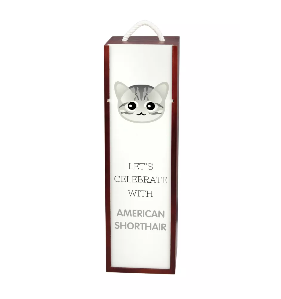 American Shorthair - wine box with graphics and the brand name Art-Dog