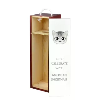 American Shorthair - wine box with graphics and the brand name Art-Dog