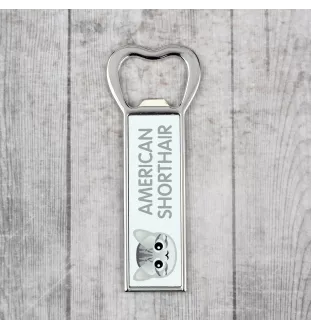 Américain à poil court - ouvre-bouteille avec graphisme et logo de la marque Art-Dog