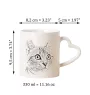 Américain à poil court - tasse avec un chat, une tasse adorable avec une anse en forme de cœur, un cadeau universel de la marque Art-Dog