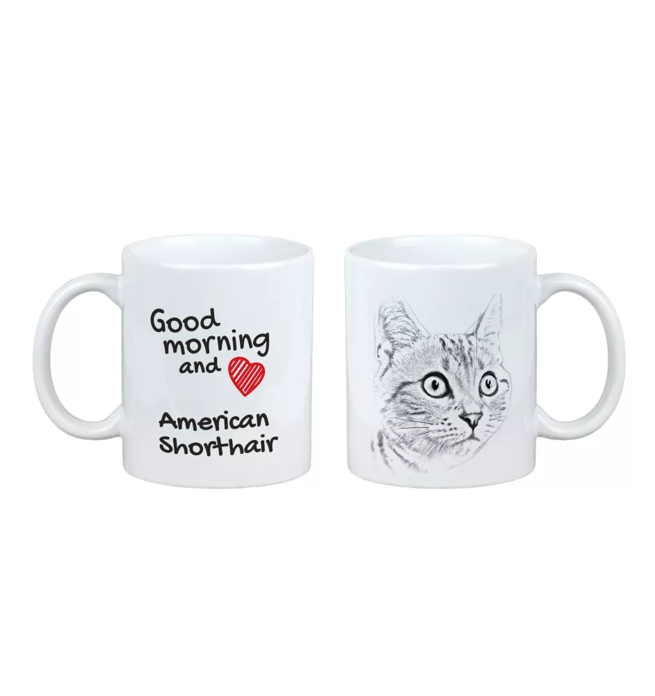 Américain à poil court - tasse avec un chat, tasse personnalisée avec impression, cadeau classique pour tous de la marque Art-Dog