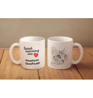 Américain à poil court - tasse avec un chat, tasse personnalisée avec impression, cadeau classique pour tous de la marque Art-Dog
