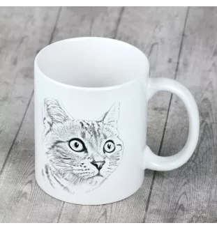 Amerikanisch Kurzhaar - Tasse mit Katze, fröhliche Tasse für Hundefreunde, personalisiertes Geschenk der Marke Art-Dog