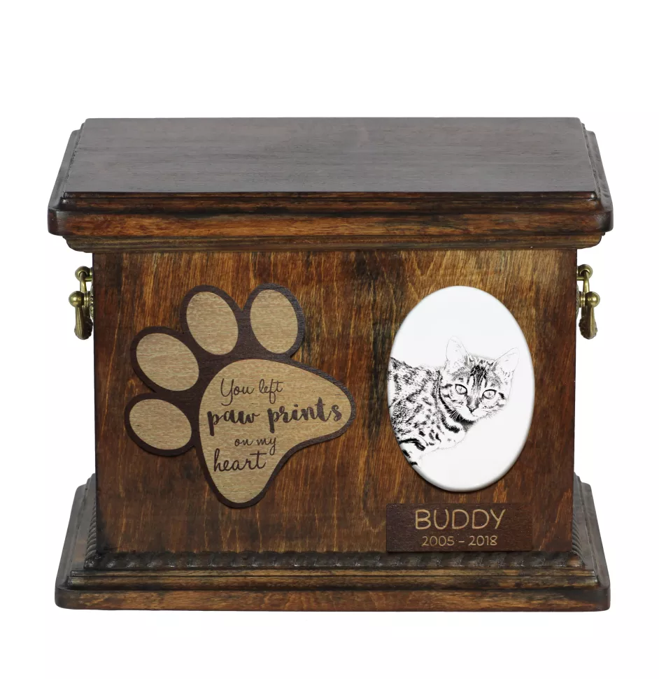 Bengal - urne pour les cendres de chat, urne pour chat avec photo, boîte personnalisée pour les cendres de chat de la marque Art-Dog