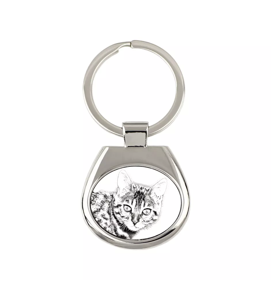 Bengal - keychain with a cat, keychain with a print, personalized pendant from the Art-Dog brand