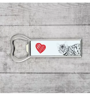 Bengalisch - Flaschenöffner mit Katze, personalisierter Kühlschranköffner, ein einzigartiges Geschenk für Männer von der Marke Art-Dog.