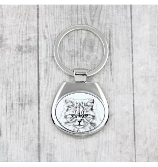 Britisch Langhaar - Schlüsselanhänger mit Katze, Anhänger mit Aufdruck, personalisierter Anhänger der Marke Art-Dog