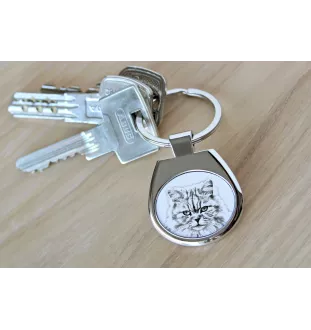 Britisch Langhaar - Schlüsselanhänger mit Katze, Anhänger mit Aufdruck, personalisierter Anhänger der Marke Art-Dog