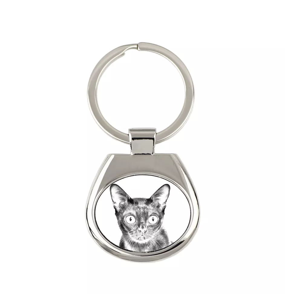 Bombay Cat - keychain with a cat, keychain with a print, personalized pendant from the Art-Dog brand