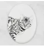 Bengal - commemorative plaque with a cat photo, tombstone with a print, personalized oval plaque from the Art-Dog brand