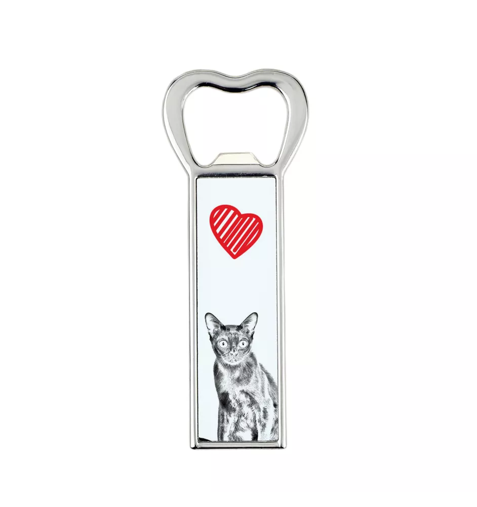 Bombay-Katze - Flaschenöffner mit Katze, personalisierter Kühlschranköffner, ein einzigartiges Geschenk für Männer von der Marke Art-Dog.