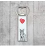 Bombay Cat - bottle opener with a cat, personalized fridge opener, unique gift for men by Art-Dog brand