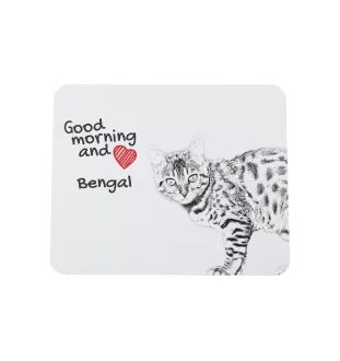 Bengalisch - Mauspad mit Druck, personalisiertes Mauspad mit Katze, einzigartiges Gadget für Büroangestellte von Art-Dog.