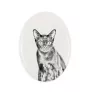 Chat de Bombay - une plaque commémorative avec une photo de chat, une plaque funéraire avec une impression, une plaque ovale personnalisée de la marque Art-Dog