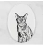 Chat de Bombay - une plaque commémorative avec une photo de chat, une plaque funéraire avec une impression, une plaque ovale personnalisée de la marque Art-Dog