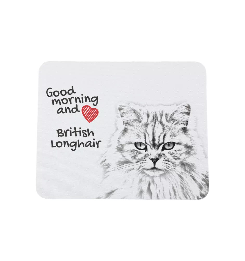 British Longhair - mouse pad with print, personalized cat pad, unique gadget for an office worker from the Art-Dog brand
