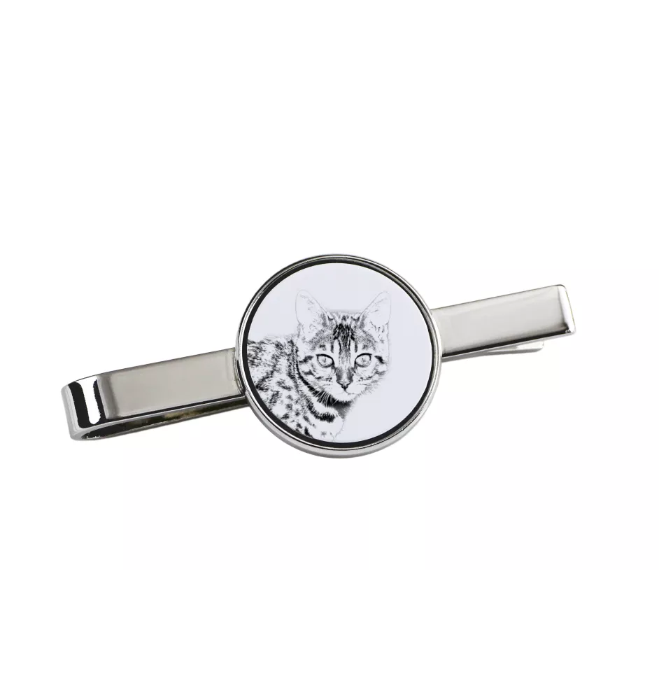 Bengalisch - Krawattenklammer mit Katzenmotiv, personalisierter Krawattenclip, einzigartiges Geschenk für Männer von der Marke Art-Dog