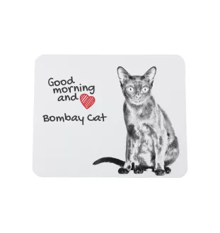 Bombay Cat - mouse pad with print, personalized cat pad, unique gadget for an office worker from the Art-Dog brand