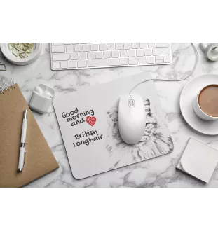 British Longhair - mouse pad with print, personalized cat pad, unique gadget for an office worker from the Art-Dog brand