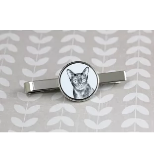 Bombay Cat - cat tie clip, personalized tie clip, unique gift for men from Art-Dog brand