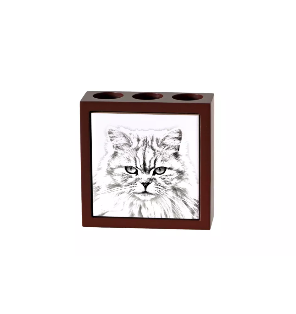 British Longhair - porte-stylo avec un chat, organiseur de bureau avec impression, décoration de bureau personnalisée de la marque Art-Dog