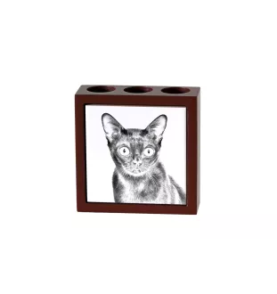 Bombay-Katze - Stifthalter mit Katze, Schreibtischorganizer mit Aufdruck, personalisierte Schreibtischdekoration von der Marke Art-Dog