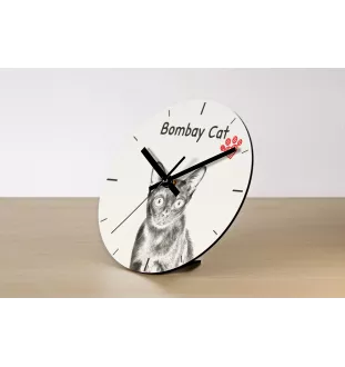 Bombay-Katze - Wanduhr mit Katze, Regal Uhr mit Druck, personalisierte Hausdekoration von Art-Dog.
