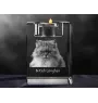 Brytyjski długowłosy świecznik kryształowy z kotem Art-Dog
