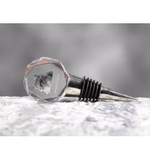 British Longhair - Bottle stopper, crystal wine stopper with cat photo, personalised gift for bartender by Art-Dog brand